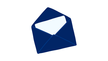 Icon for Donation letter - dark blue