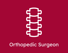 orthopedic surgeon icon - red