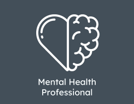 mental health professional icon - grey