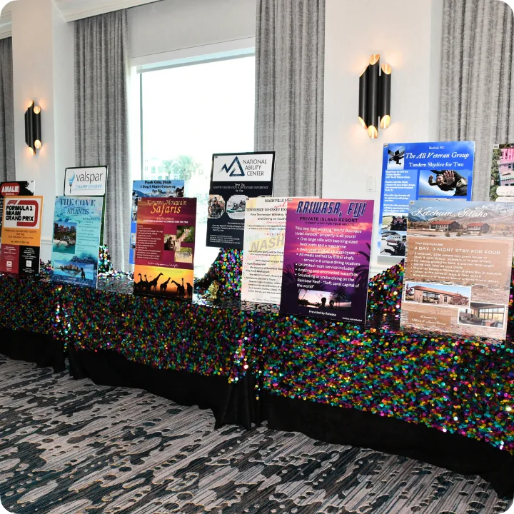 A table at a fundraising event