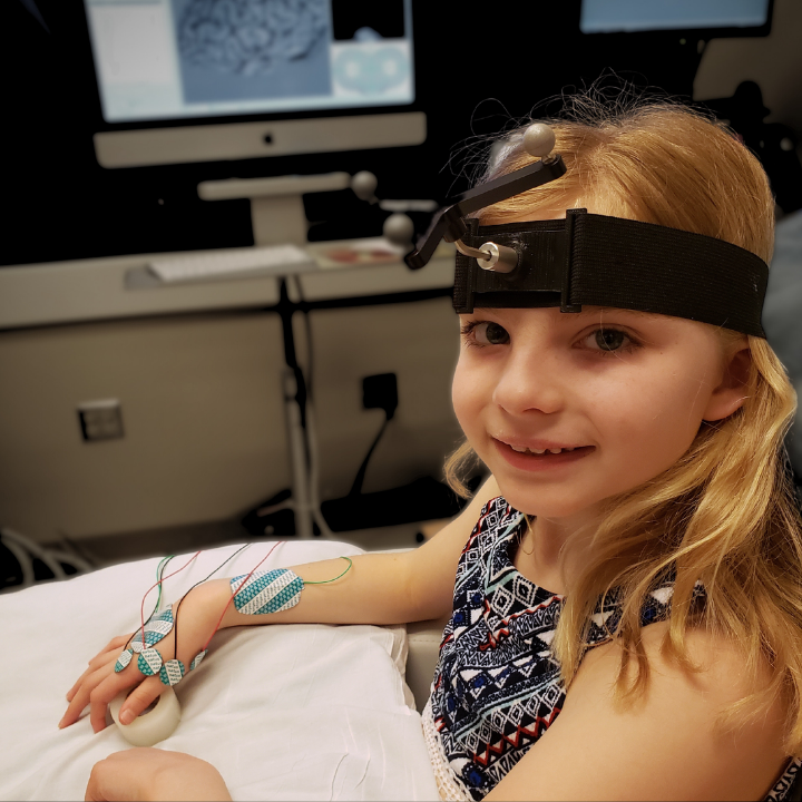 young girl in hospital