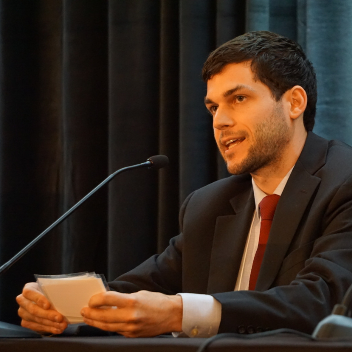 Man speaking at conference