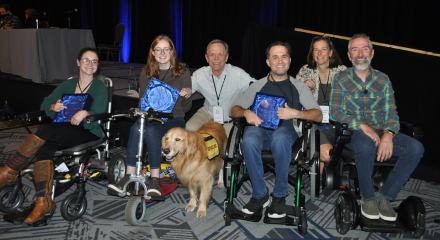 Small group photo from FA Symposium 2024 – ambassador award winners